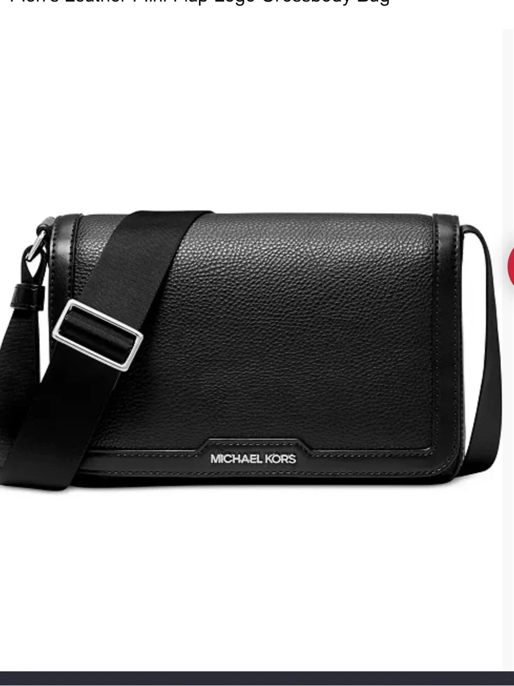 Michael Kors unisex Leather Mini-Flap Logo Crossbody Bag
